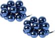 Decoris Kaemingk B.V. 2.50x Mini glazen kerstballen kerststekers/instekertjes donkerblauw 2.5 cm
