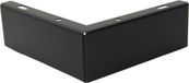 Pieds de meubles en métal, noir, mat, hauteur 5,5 cm