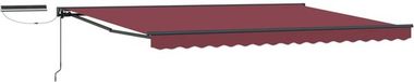 vidaXL Parasol électrique solaire 4 x 3 m Bordeaux