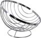 Secret de Gourmet Fruitschaal / fruitmand - op voet - metaal - 24 x 21 cm - zilver - Draadmand