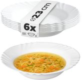 KADAX Diep bord ∅ 23 cm, set van 6, wit