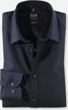 OLYMP Level 5 body fit overhemd - nachtblauw twill - Strijkvriendelijk - Boordmaat: 43