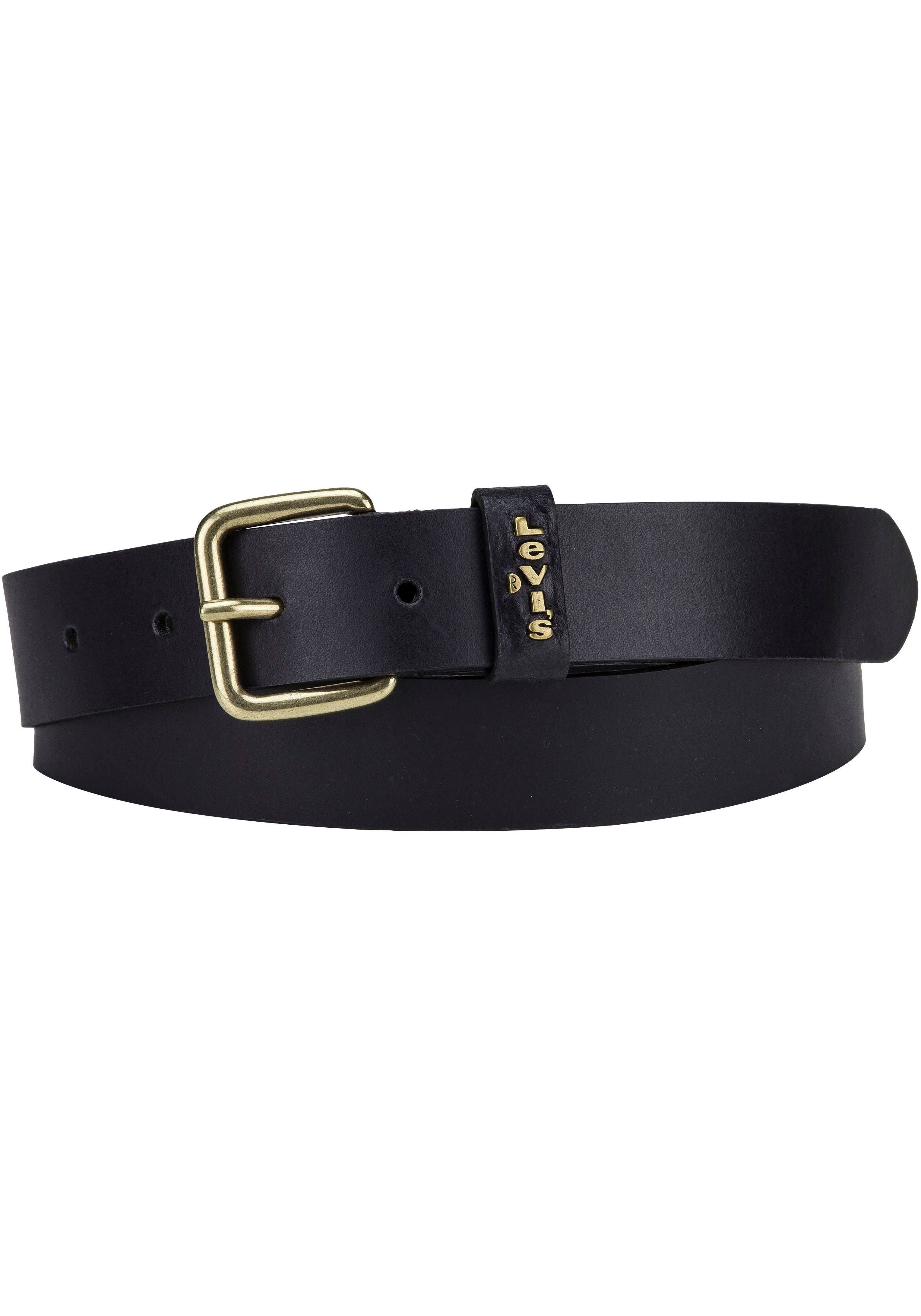 Levi's leren riem Calypso zwart