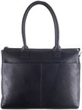 GREENBURRY Leren business tas laptoptas met laptopvak Fiorentina Business Shopper Black zwart
