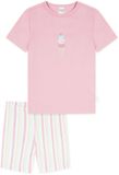 SCHIESSER Meisjes Pyjama Kort Gestreept Bio-Katoen Mauve Maat 104