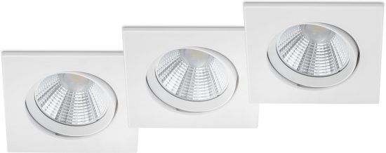 Trio Inbouwverlichting Pamir - Metaal - Wit - 3 x LED - 5,5 Watt - 3000K - Draaibaar