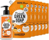 Marcel's Green Soap Handzeep Sinaasappel & Jasmijn 250 ml 6 Navullingen Pakket