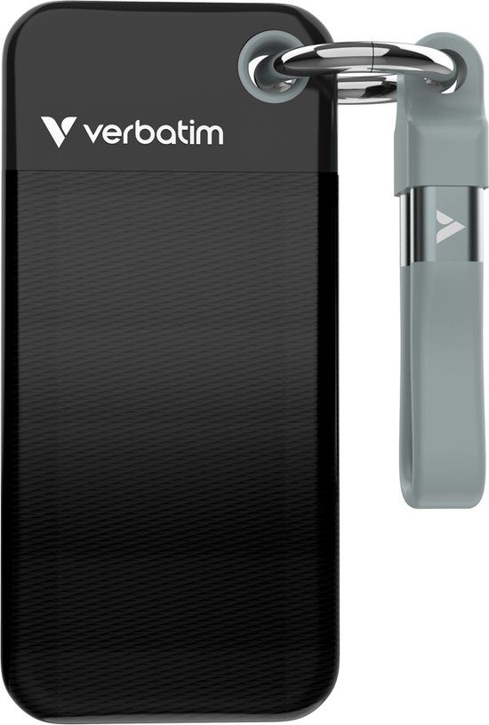 Verbatim Pocket SSD USB 3.2 Gen 2 1TB - Zwart/Grijs