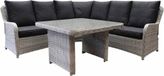 AVH-Collectie Bilbao XL hoek dining loungeset verstelbaar 4-delig grijs
