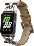 kwmobile Lederen Horlogebandje Lichtbruin Geschikt voor Samsung Galaxy Fit 3