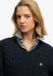 Superdry - Oversized V-hals Kabeltrui - Dames - Katoen - Maat 8 - Eclipse Navy