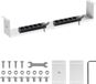 Compacte Maclean - Compacte kabelgoot voor onder het bureau, 85 cm, staal, wit, MC-107 W
