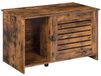 Merkloos Kattenbak kast - Kattenhuis - Kattenkast met lamellendeur - Spaanplaat E1 - 80 x 45 x 46 cm - Voor binnen