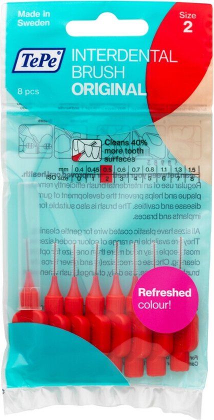 TePe Interdentale Ragers Original 0,5 mm Rood - 8 stuks