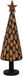 vidaXL Sapin de Noël avec support marron 149 cm teck massif