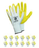 TK Gloves CHEETAH/Montagehandschoenen, maat 10, 12 paar, geel, wit
