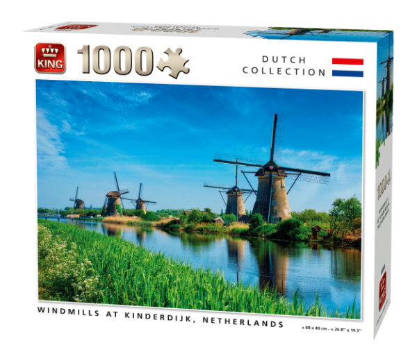 King International Windmills at Kinderdijk Puzzel (1000 stukjes