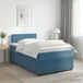 Maison Exclusive Lit boxspring avec matelas, couleur bleu, 120 x 190 cm, revêtement en velours
