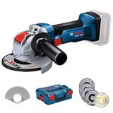 Bosch Professional 18V System haakse slijpmachine GWX 18V-8 (schijf-Ø 125 mm, met X-LOCK-opname, incl. 5-delige doorslijp- en afbraamschijvenset, in L-BOXX 136) - Amazon Exclusive Set