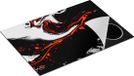 Chefcare Inductie Beschermer Abstracte Kunst - Zwart en Wit met Rood - 75x50 cm