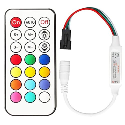 Tesfish 5V-24V RF afstandsbediening controller 366 soorten wijzigingen RGB LED controller voor WS2811 WS2812 WS2812B LED strip licht