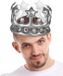 KRÜGER Opblaasbare verkleed kroon - pvc - zilver kleur - 23 cm