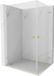 Mexen Lunar-B Duo cabine de douche battante 95 x 70 cm, transparent, or brossé