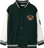 NAME IT - NMMPRAY SWEAT CARD BRU - Jongens - Vesten - Katoen - 95% Katoen, 5% Elastaan - Maat 104 - Herfst/Winter 2026 - Kleur: Pine Grove