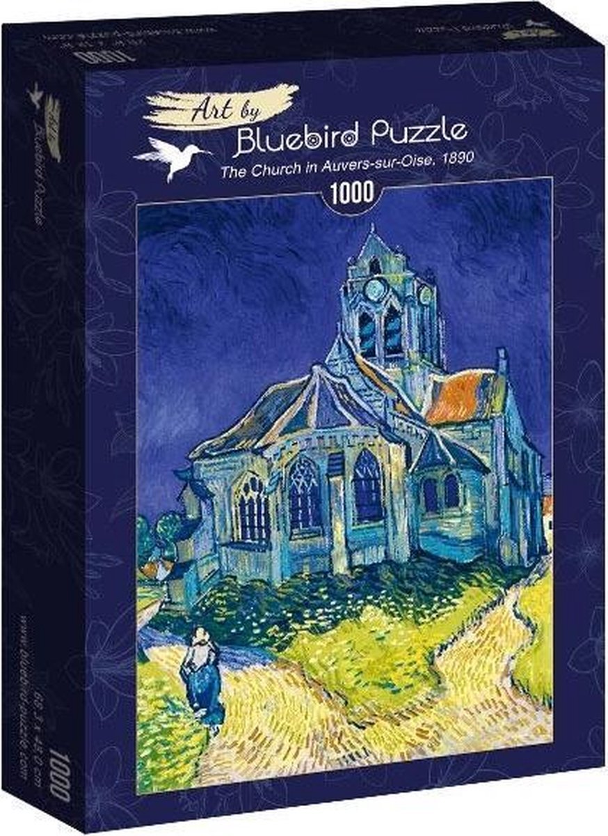 Bluebird Puzzle Puzzel 1000 stukjes – Vincent Van Gogh – The Church in Auvers-sur-oise, 1890