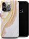 Selencia Hoesje iPhone 15 Pro - Vivid Backcover - Chic Marble Gold