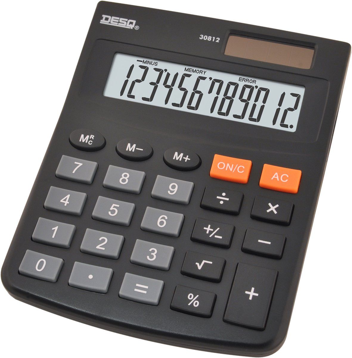 DESQ DESQ® Bureau Rekenmachine - 12 Cijfers - Compact - Zwart