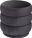 Atmosphera Luxe Sinan Velvet Pouf - Grey - H40cm