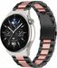 Strap-it Huawei Watch GT 3 Pro 46mm stalen band - noir/rose