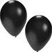 Shoppartners Bv 50x ballonnen zwart en zilver - knoopballonnen