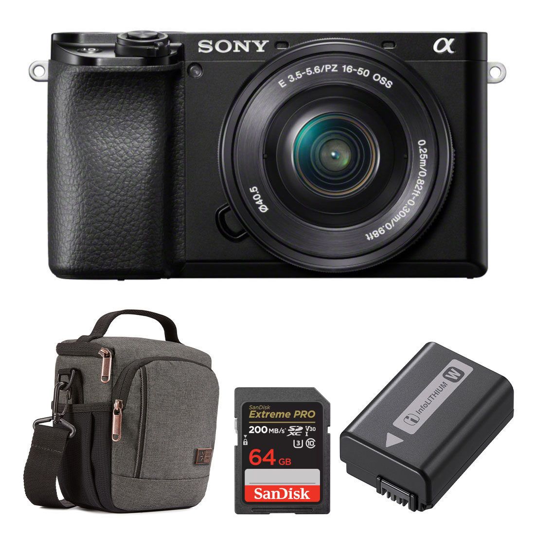 Sony Alpha A6100 systeemcamera + 16-50mm + Accessoire Kit