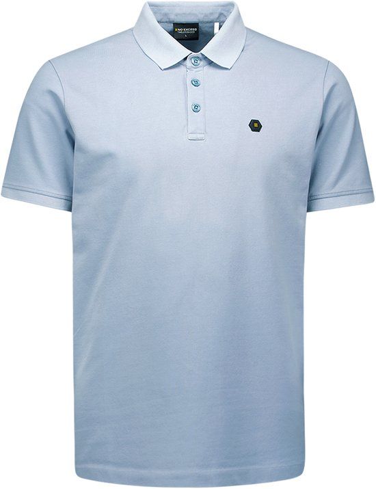 No Excess Timeless Basic Polo M Dusty Blue