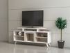 Hanah Home Moderne tv-unit met wandmontageoptie, White & Cordoba, 120 cm