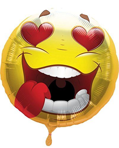 Folat - Folieballon Crazy Love Emoji 46 cm