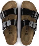 Birkenstock Arizona Birko Flor Patent Slippers - Zwart - Maat 35