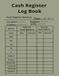 Cash Register Log: Your Daily Log sheets to keep track of your daily register cash flow with Opening Balance, Closing Balance for both Cash and Coins, composed of book size 8.5*11 inches