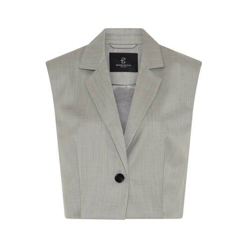 Bruuns Bazaar cropped blazer - lichtgrijs