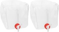 Redcliffs jerrycan/watertank met kraan - 2x - opvouwbaar - 10 liter - outdoor/kamperen