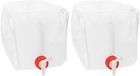 Redcliffs jerrycan/watertank met kraan - 2x - opvouwbaar - 10 liter - outdoor/kamperen