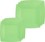 Santex Feest/verjaardag bordjes set - 40x stuks - mint groen - 18 cm en 23 cm