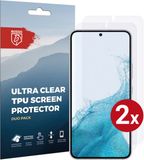 Rosso Screen Protector Ultra Clear Duo Pack Geschikt voor Samsung Galaxy S22