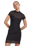 Urban Classics Mesh Double Layer Korte jurk XXL Zwart