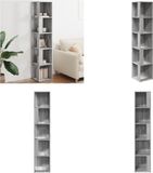 vidaXL Hoekplanken 33 x 33 x 165 cm Engineered wood Grijs Sonoma