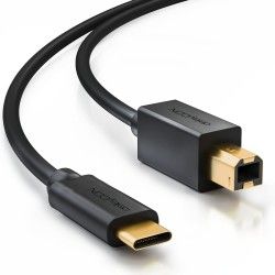 deleyCON USB 2.0 Kabel - Type B/C - 2.0m - Zwart