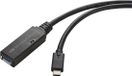 Renkforce RF-5231962 USB-kabel USB 3.2 Gen1 USB-C stekker, USB-A bus 5.00 m Zwart Actief met signaalversterking, Met OTG-functie