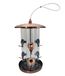 Dehner Natura Wildbird voerdispenser Messina, om op te hangen, ongeveer 21,5 x 36 cm, metaal, koper